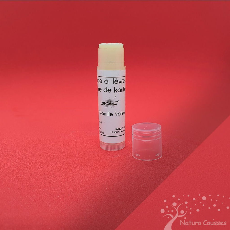 Baume à Lèvres au Beurre de Karité & Vanille-Fraise