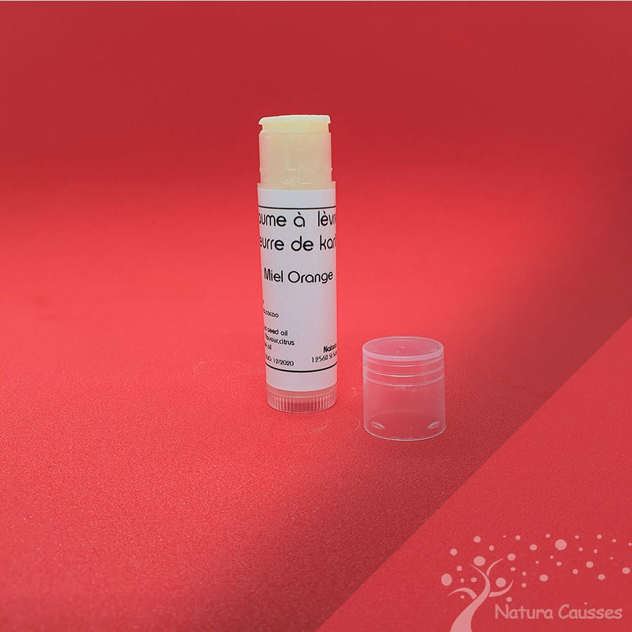 Baume à Lèvres au Beurre de Karité au Miel et à l'Orange