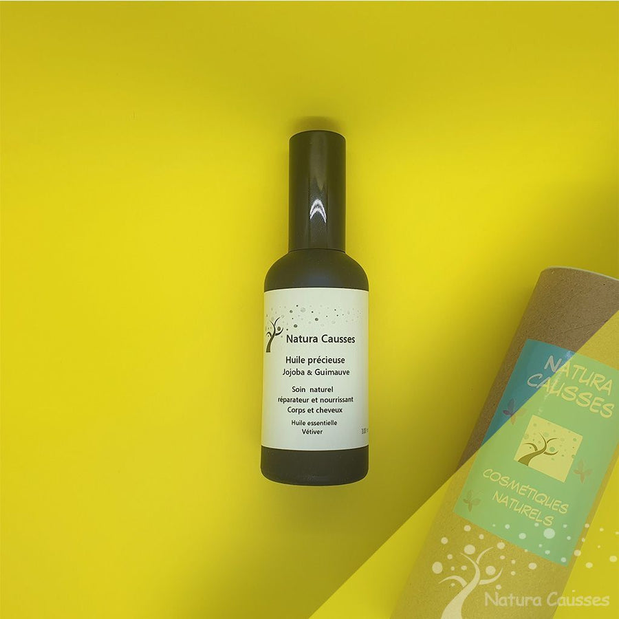 Huile de Soin Jojoba Guimauve et Vétiver